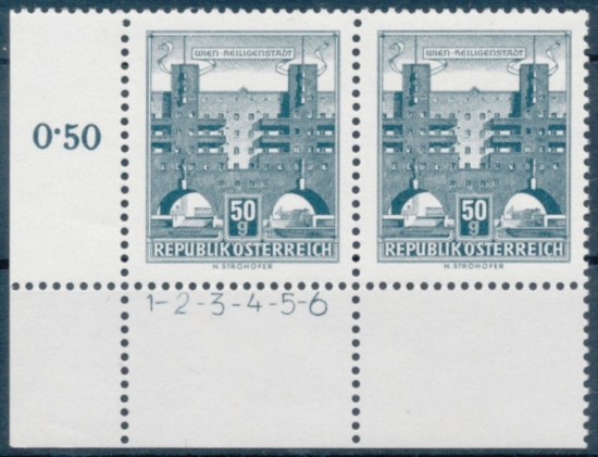 Briefmarke mit Symbolzahl(en)